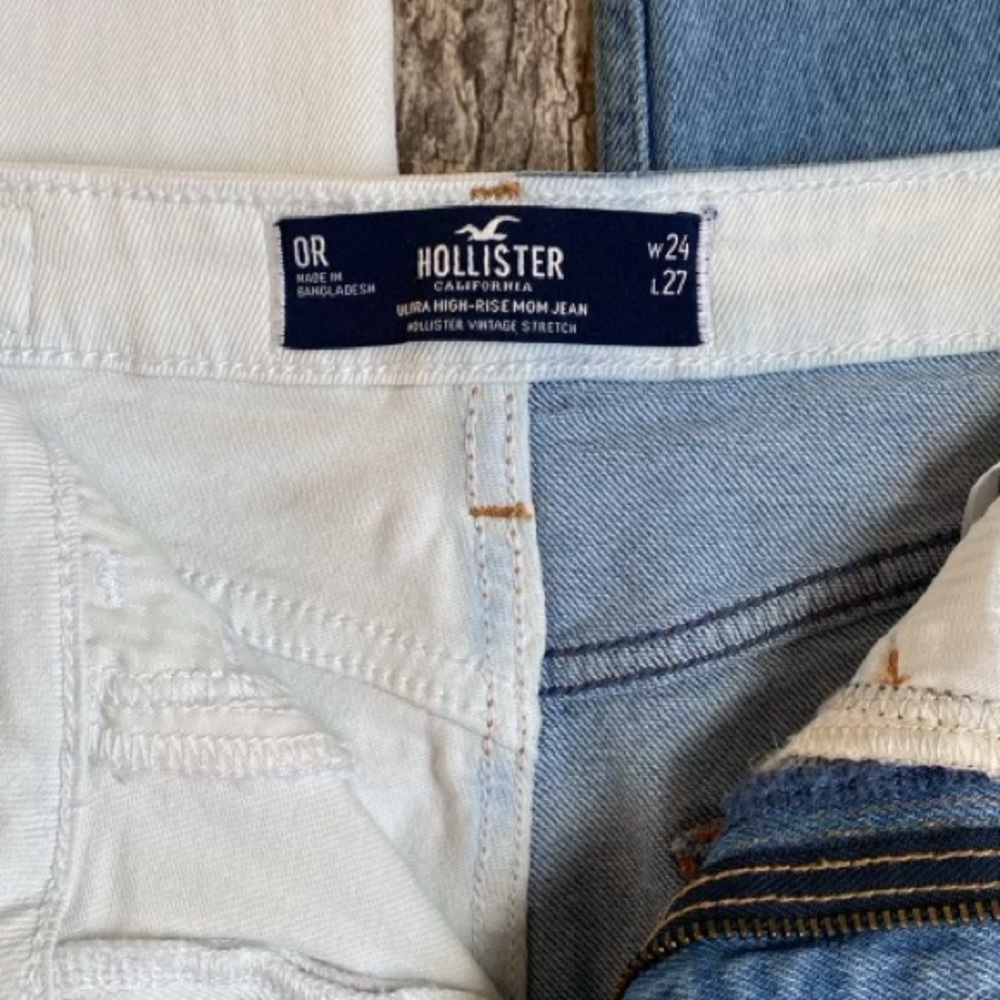 Two-Tone Ultra High Rise Mom Jeans - Picture 5 of 9